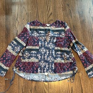 Bohemian Long Sleeve Blouse